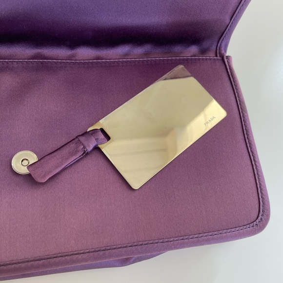 Auth Rare PRADA Satin Clutch - Picture 9 of 14